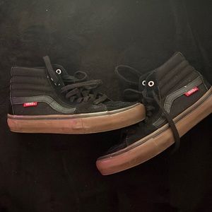 Black Old Skool High Tops with Gumbottom